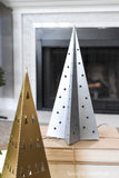 Close up of the stay shaped paper Christmas tree decor.