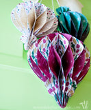 Decorate your door with this beautiful DIY giant paper ornament Christmas wreath. Fun and easy to make! | Housefulofhandmade.com