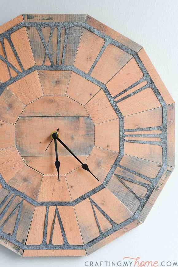Rustic Pallet Wood Clock Cut Files